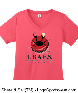 Sport-Tek Ladies PosiCharge Competitor  V-Neck T-Shirt Design Zoom