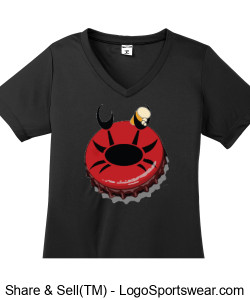Sport-Tek Ladies PosiCharge Competitor  V-Neck T-Shirt Design Zoom