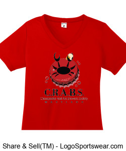 Sport-Tek Ladies PosiCharge Competitor  V-Neck T-Shirt Design Zoom